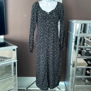 MISSGUIDED black floral maxi dress